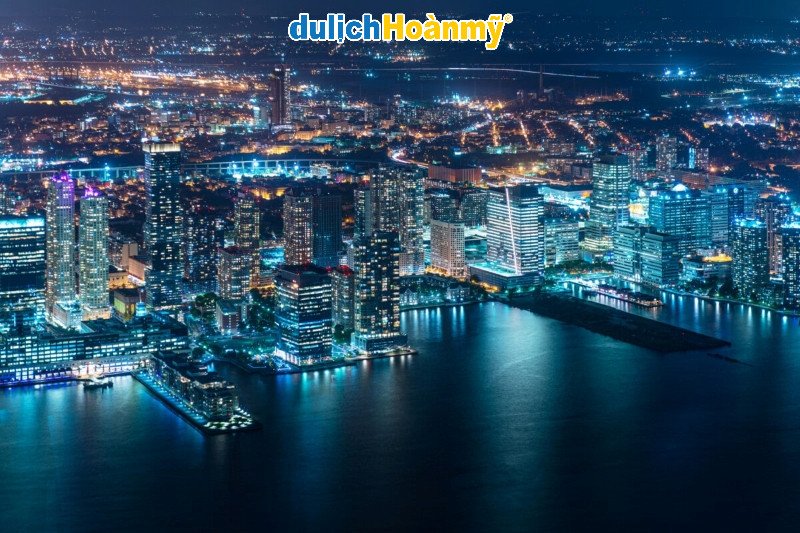 Ánh đèn đêm rực rỡ tại thành phố New Jersey, Bờ Đông Hoa Kỳ