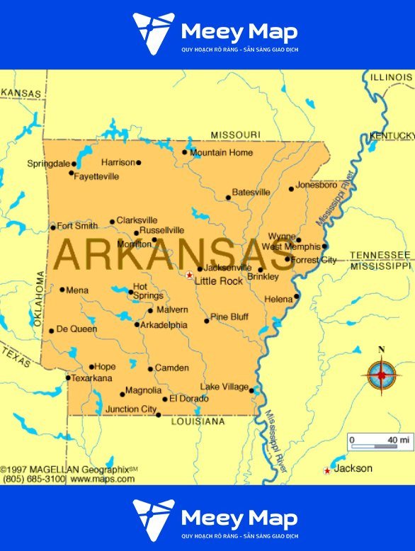 Bản đồ bang Arkansas
