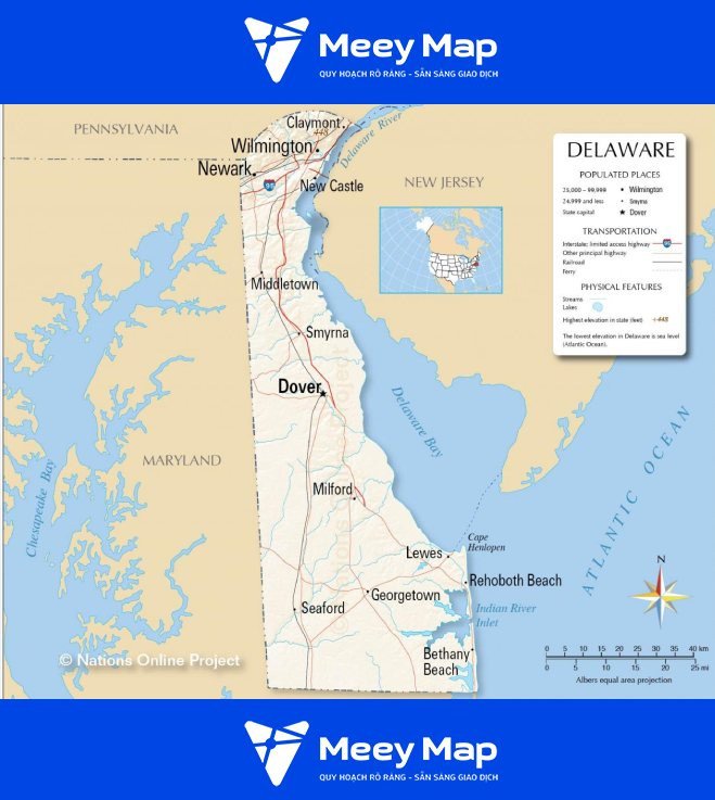 Bản đồ bang Delaware