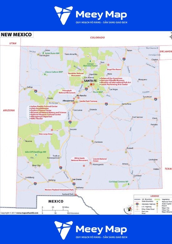 Bản đồ bang New Mexico