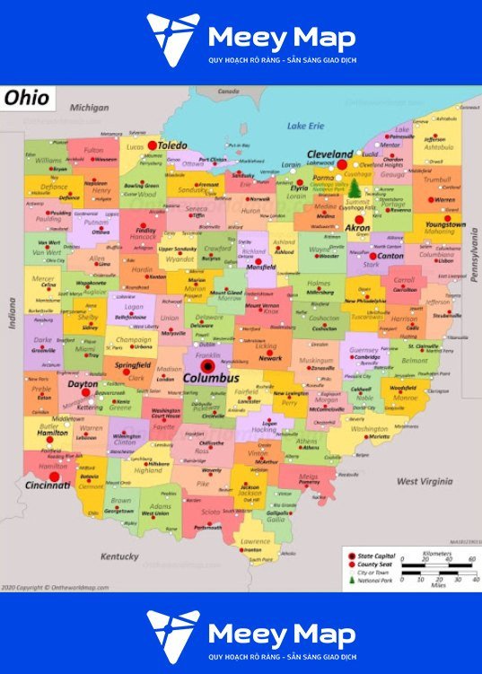 Bản đồ bang Ohio