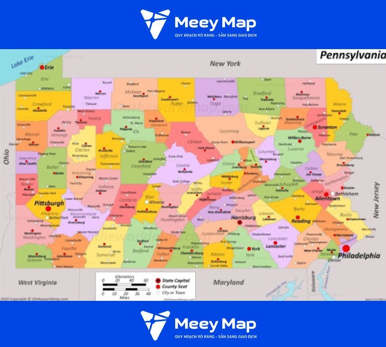Bản đồ bang Pennsylvania