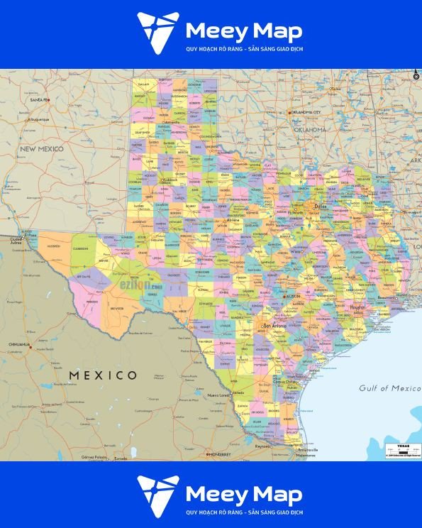 Bản đồ bang Texas