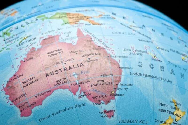 Bản đồ khu vực Châu Đại Dương với quốc đảo New Zealand, làm rõ New Zealand thuộc châu nào.