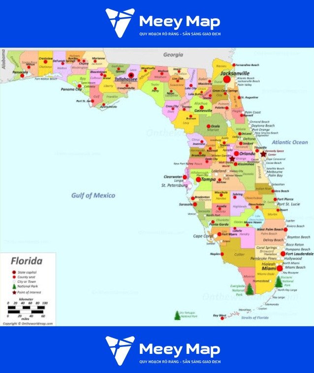 Bản đồ tiểu bang Florida