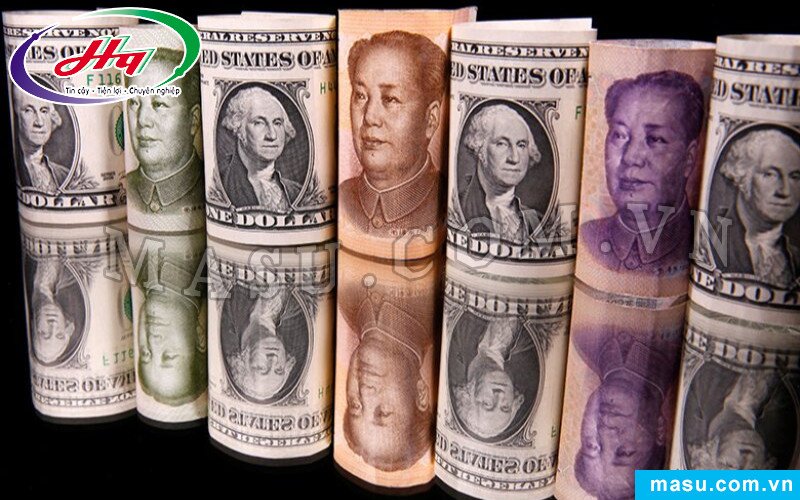 Bảng biểu đồ so sánh giá trị của đồng Nhân dân tệ Trung Quốc với các loại tiền tệ quốc tế khác