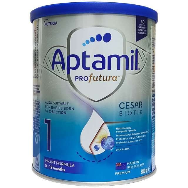 Bé khỏe mạnh với sữa Aptamil New Zealand số 1 380g hỗ trợ tiêu hóa