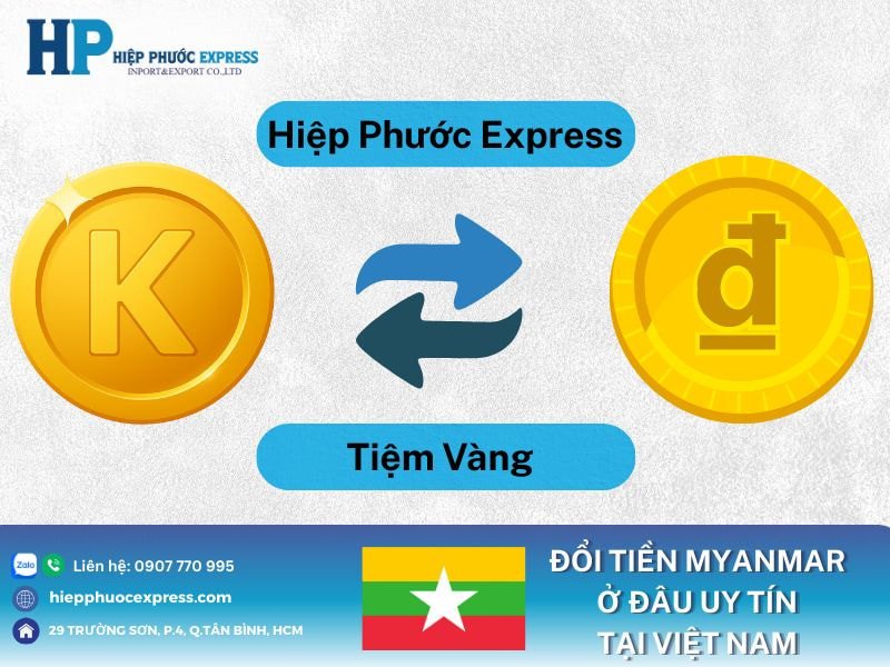 Các địa điểm và dịch vụ đổi tiền Kyat Myanmar sang Việt Nam uy tín