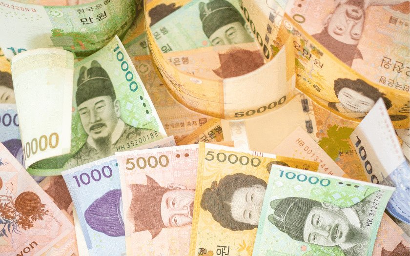 Các mệnh giá tiền giấy Won Hàn Quốc