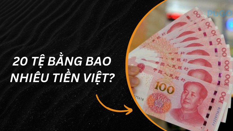 Cận cảnh tờ tiền 20 Nhân dân tệ của Trung Quốc.