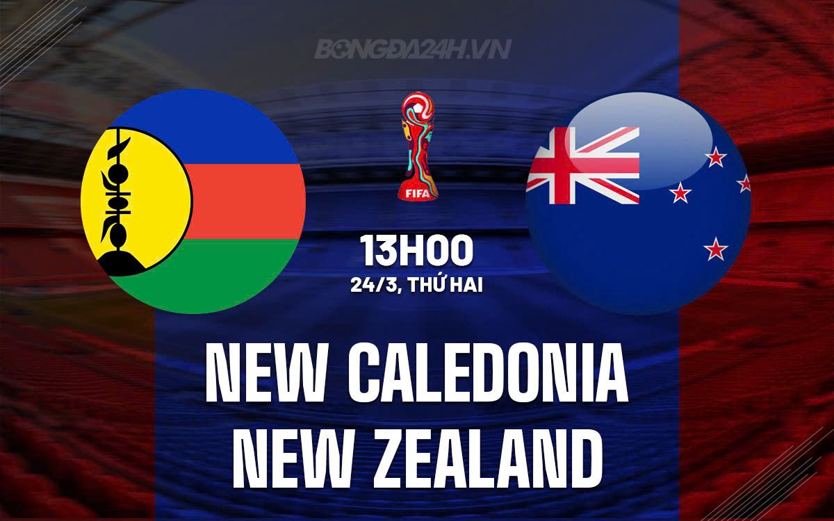 Cầu thủ New Zealand đối đầu New Caledonia trên sân cỏ