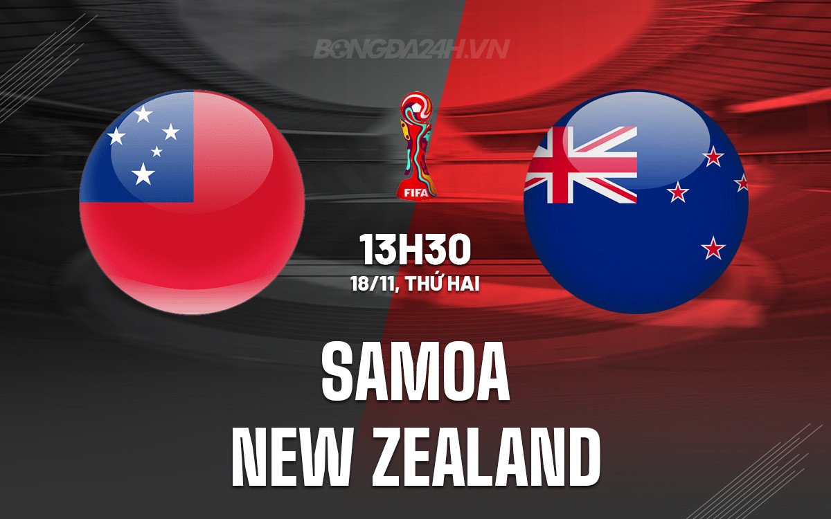 Đội tuyển bóng đá New Zealand và Samoa trên sân cỏ