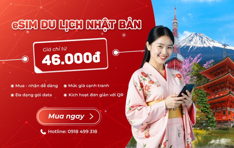 eSIM du lịch Nhật Bản tiện lợi, giải pháp viễn thông khi du lịch nước ngoài