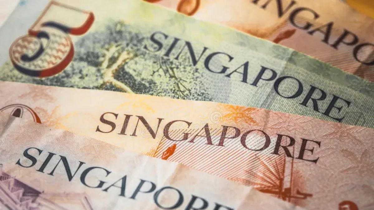 Hình ảnh các tờ tiền giấy Đô la Singapore với nhiều mệnh giá khác nhau, bao gồm cả tờ 5 đô Singapore