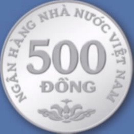 Hình ảnh mặt sau đồng tiền kim loại 500 đồng Việt Nam với hoa văn dân tộc