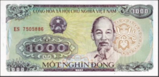 Hình ảnh mệnh giá tiền Việt Nam 1.000 đồng cotton với cảnh khai thác gỗ
