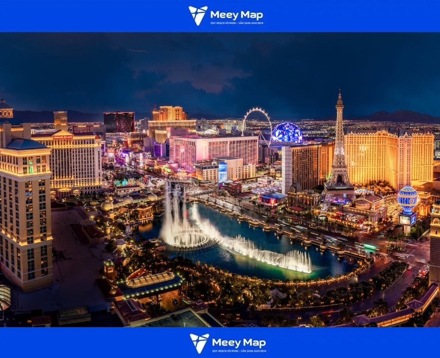 Las Vegas trên bản đồ du lịch Hoa Kỳ