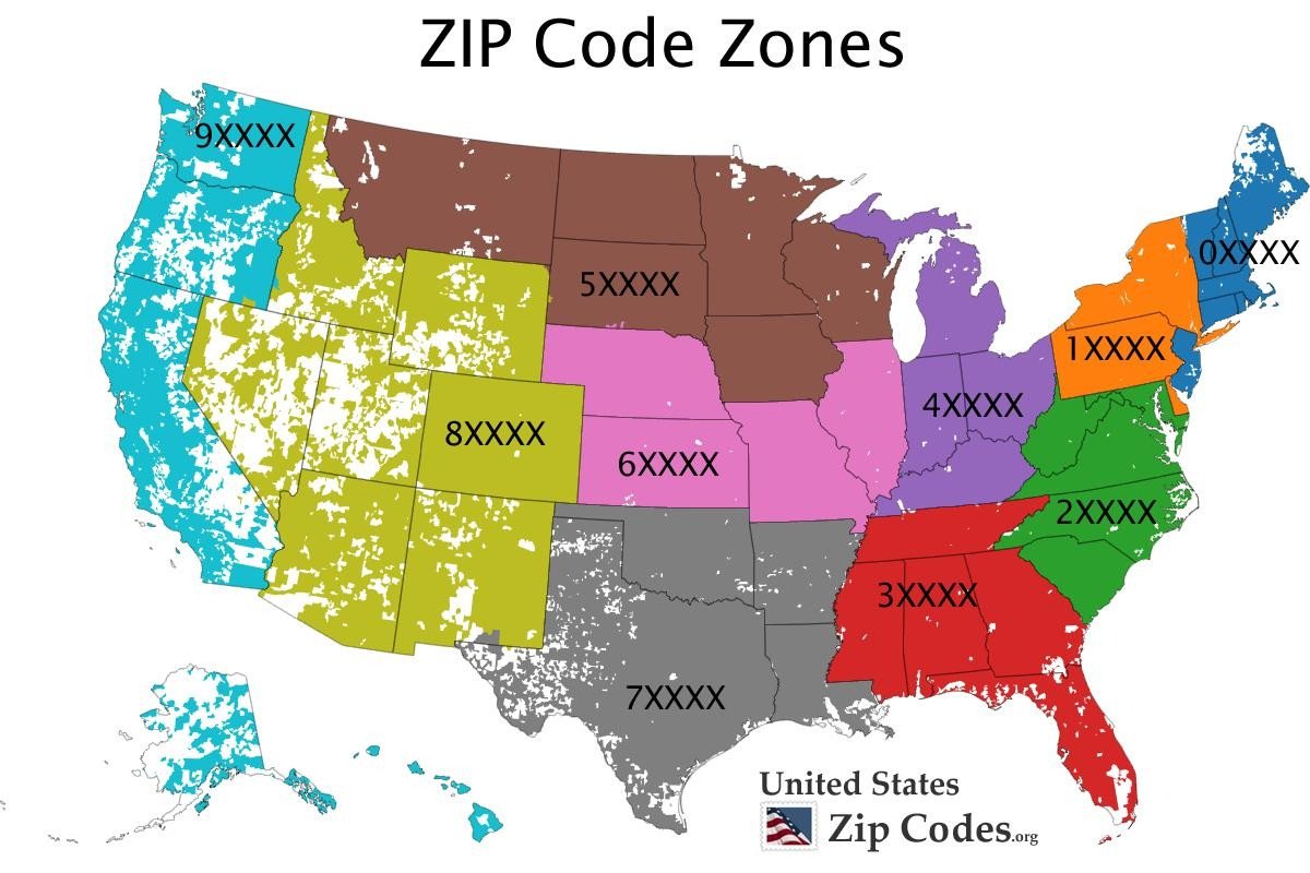 Khám Phá Hệ Thống **Mã Vùng Hoa Kỳ, Zip Code** Đầy Đủ Nhất Mã vùng Hoa Kỳ - hệ thống mã bưu chính