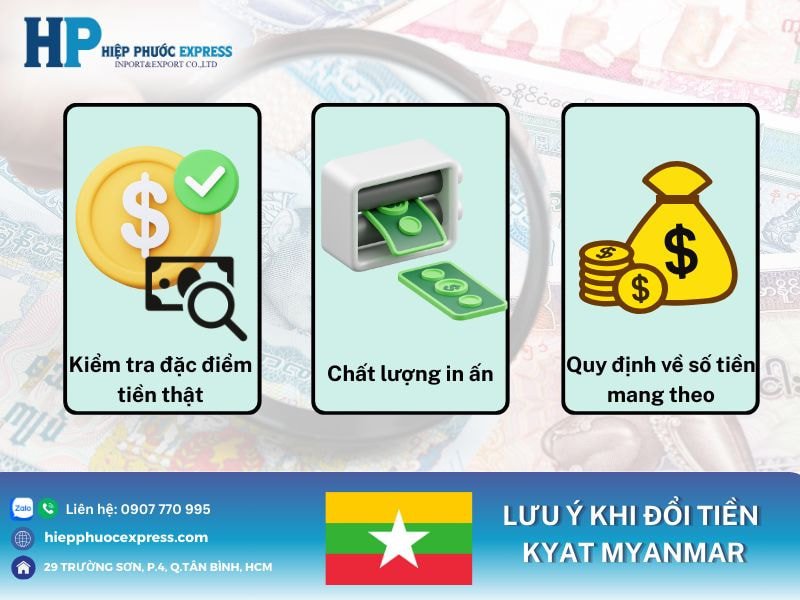 Những lưu ý quan trọng khi giao dịch tiền Kyat Myanmar