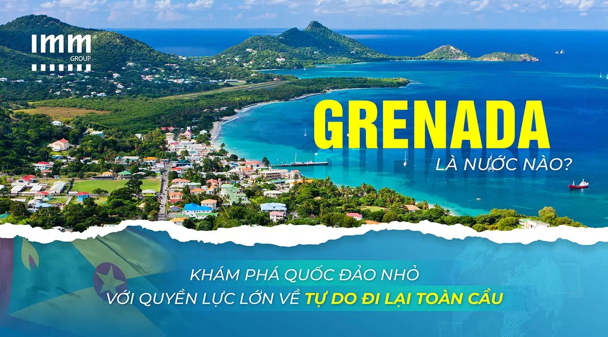 Grenada là nước nào: Khám phá quốc đảo gia vị Caribe Phong cảnh xanh mát của một thị trấn nhỏ trên đảo Grenada với những ngôi nhà nhiều màu sắc và cây cối