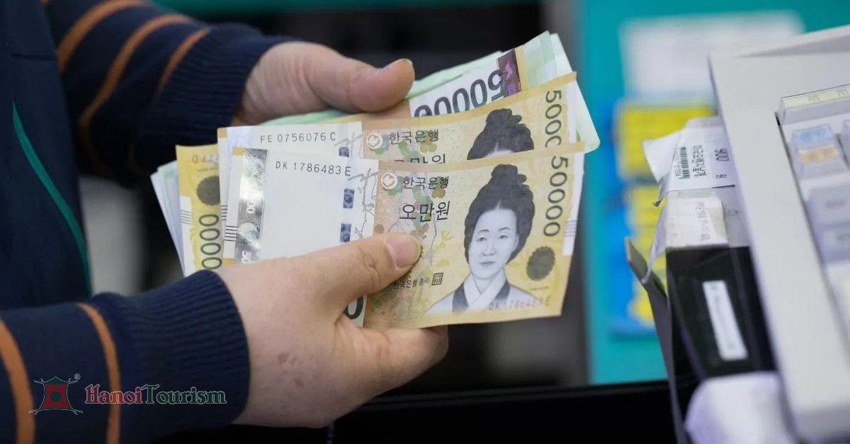 Quầy đổi tiền Won tại sân bay quốc tế Incheon, điểm đến đầu tiên khi du khách muốn đổi 500.000 won sang tiền mặt để chi tiêu.