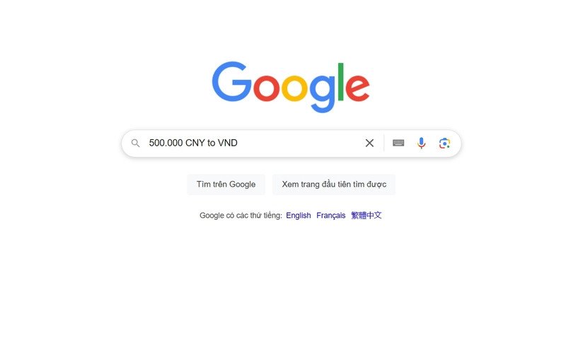 Quy trình chuyển đổi tiền Trung Quốc sang Việt Nam Đồng qua Google Search