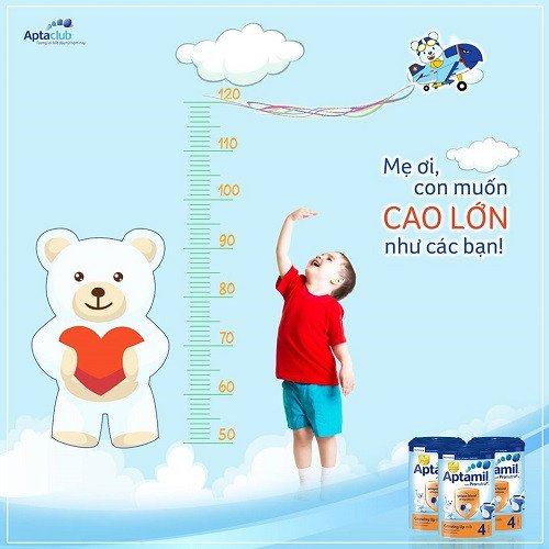 Sữa Aptamil Profutura Kid số 3 New Zealand hỗ trợ phát triển chiều cao