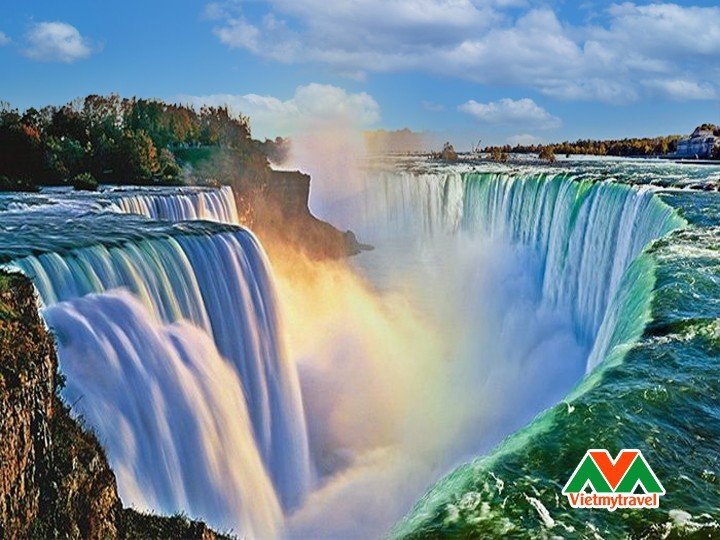 Thác Niagara hùng vĩ, một trong những kỳ quan thiên nhiên ấn tượng nhất thế giới, thu hút du khách khi du lịch nước Mỹ