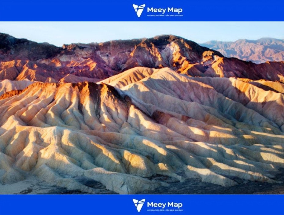 Thung lũng Death Valley trên bản đồ địa hình Hoa Kỳ