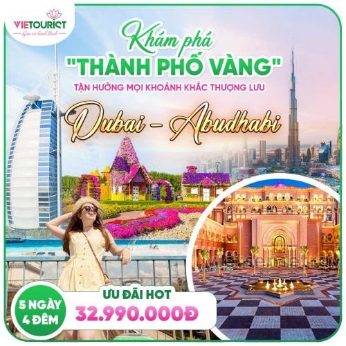 Toàn cảnh thành phố Dubai hiện đại, biểu tượng của một tour Dubai giá rẻ đầy ấn tượng