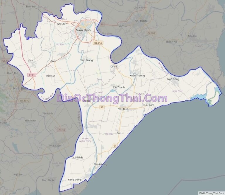 Bản đồ Nam Định trực tuyến