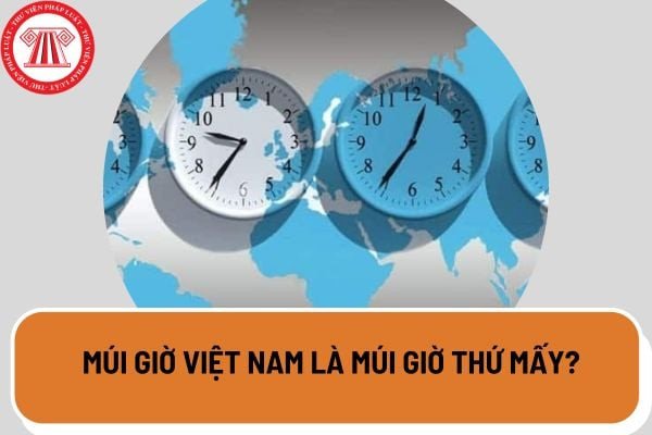 Bản đồ thế giới minh họa các múi giờ, làm nổi bật múi giờ chuẩn của Việt Nam theo UTC+7