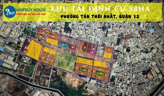 Bản đồ vị trí chiến lược của khu tái định cư gần kênh Tham Lương