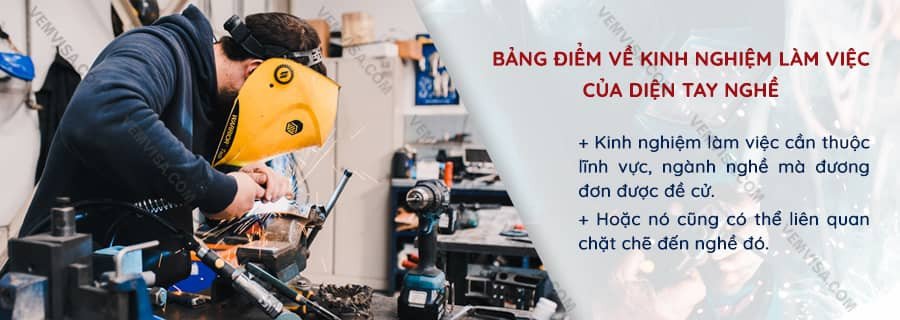Bảng điểm định cư Úc chi tiết cho diện tay nghề chuyên môn