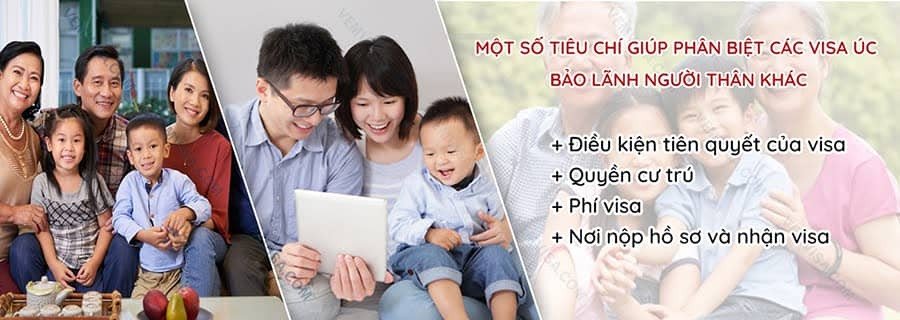 Biểu đồ phân loại các thị thực bảo lãnh thân nhân khác đến Úc