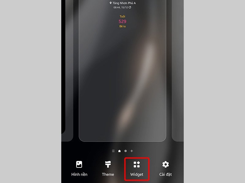 Cách vào Widget để hiển thị hai múi giờ trên điện thoại Android