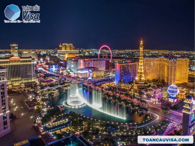 Múi Giờ Las Vegas So Với Việt Nam: Hướng Dẫn Chi Tiết Cảnh đêm Las Vegas lấp lánh, biểu tượng của thành phố không ngủ, cần lưu ý múi giờ khi giao dịch.