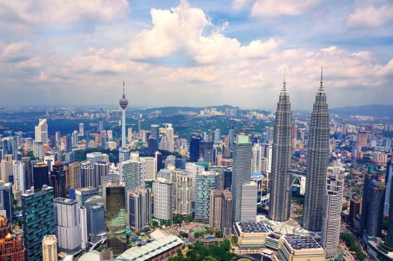 Cảnh quan đô thị Kuala Lumpur, trung tâm của múi giờ Malaysia