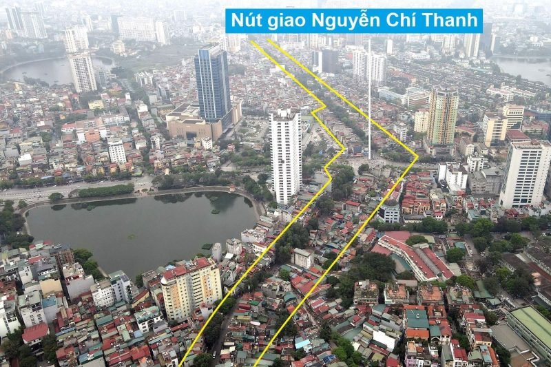 Công trình Vành đai 1 Hoàng Cầu Voi Phục đang giải tỏa mặt bằng, ảnh hưởng đến chung cư tái định cư Hoàng Cầu
