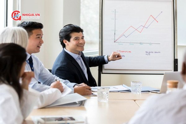 Doanh nhân làm việc nhóm, biểu tượng cho ngành quản trị kinh doanh ưu tiên định cư Úc
