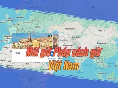 Đồng hồ hiển thị thời gian và sự chênh lệch múi giờ giữa Việt Nam và New York