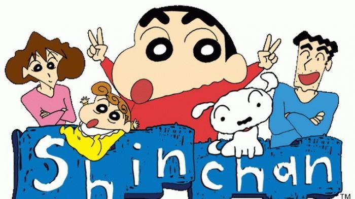 gia đình cu Shin Shin-chan và bạn bè trên poster phim hoạt hình