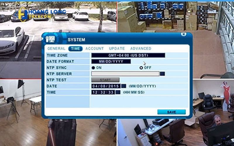 Giao diện cài đặt múi giờ trên ứng dụng Ezviz