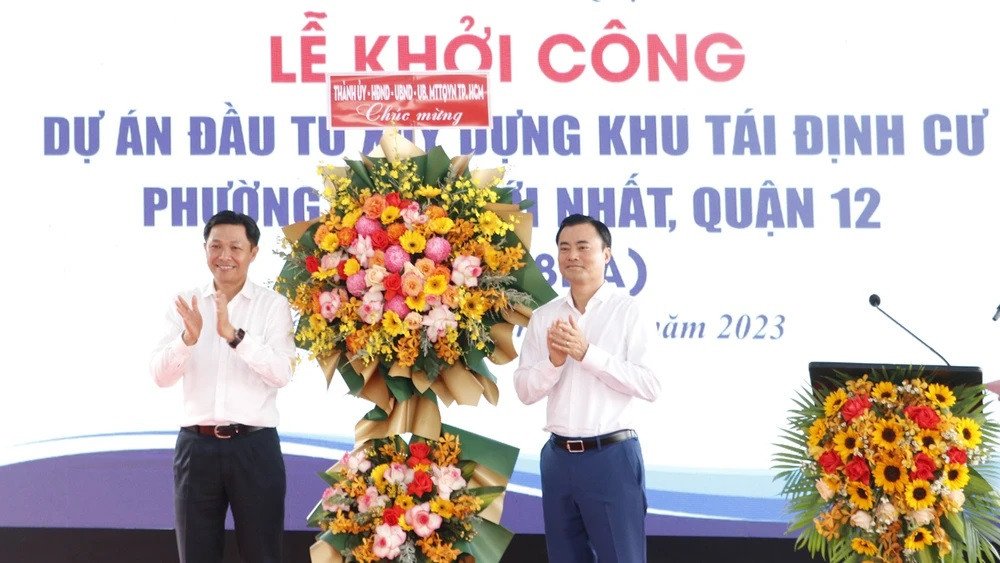 Hình ảnh khởi công dự án Khu Tái Định Cư 38ha Tân Thới Nhất Quận 12
