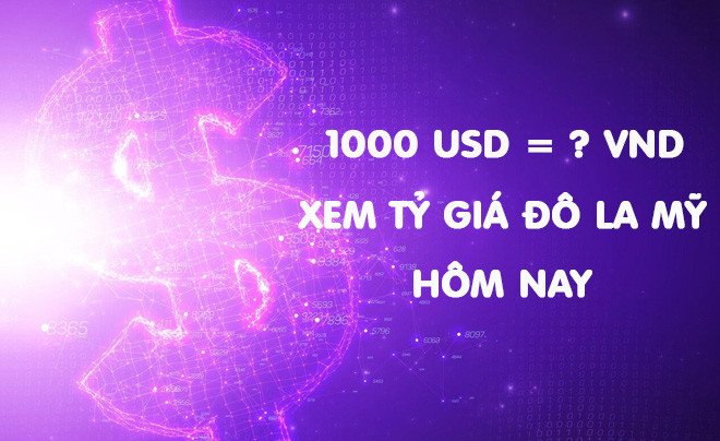 Hình ảnh mô tả việc quy đổi một ngàn đô la sang tiền Việt Nam