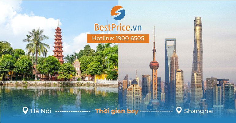 Thượng Hải cách Việt Nam bao xa? Khoảng cách và thời gian di chuyển Hình ảnh vé máy bay thể hiện thời gian bay từ Hà Nội đến Thượng Hải, minh họa quãng đường Thượng Hải cách Việt Nam