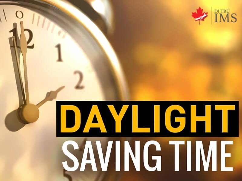 Lịch điều chỉnh giờ mùa hè (DST) tại Canada, giải thích sự thay đổi thời gian.