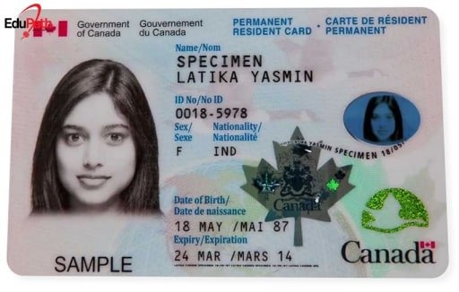 Mẫu thẻ thường trú nhân Canada (thẻ PR) cho người định cư