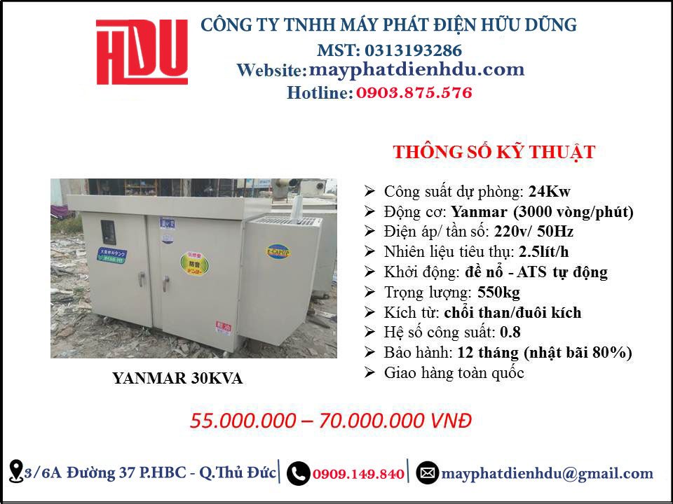 Máy phát điện Mitsubishi 30kva bền bỉ cho gia đình