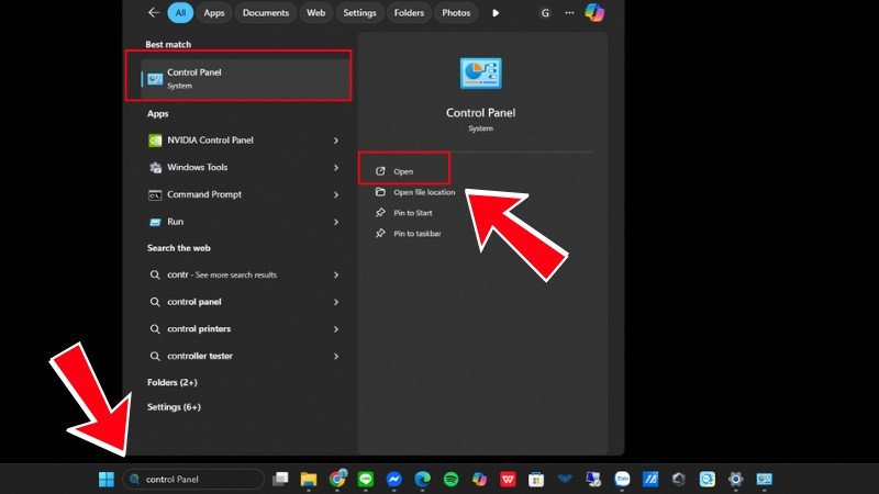 Mở Control Panel để cài đặt múi giờ Việt Nam
